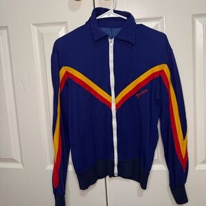 Vintage Converse Track Jacket Blue Retro Chevron Zip Up Sporty Streetwear